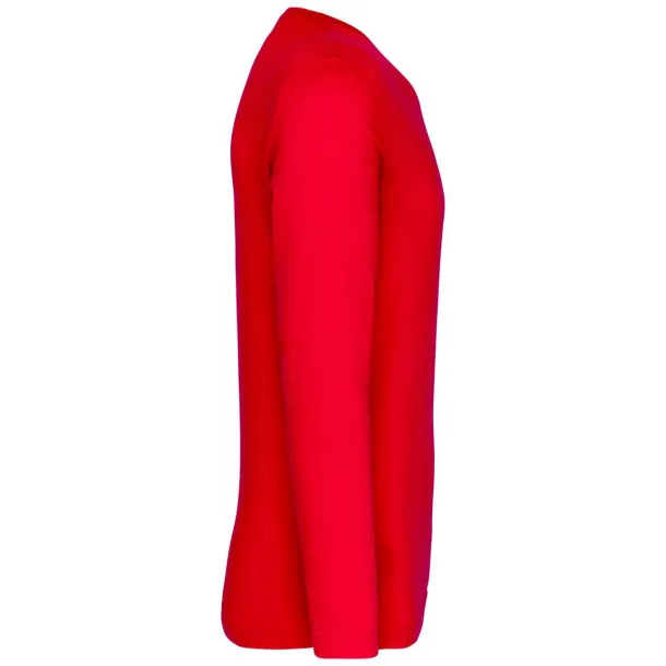  MEN'S LONG-SLEEVED V-NECK T-SHIRT - Kariban Red