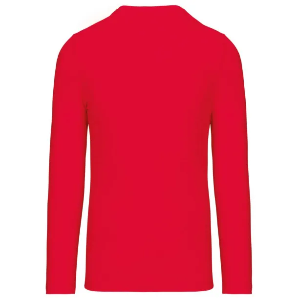  MEN'S LONG-SLEEVED V-NECK T-SHIRT - Kariban Red