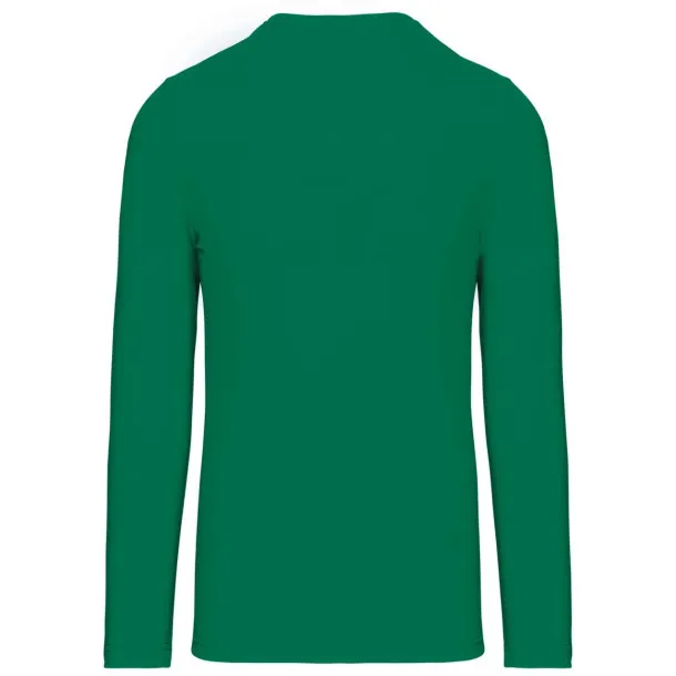  Muška V majica dugih rukava, 180 g/m2 - Kariban Kelly zelena