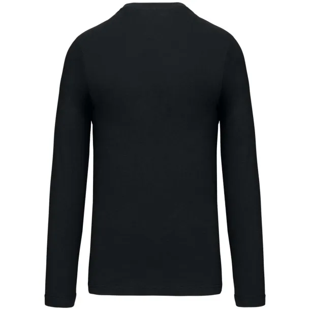  Muška V majica dugih rukava, 180 g/m2 - Kariban Crna