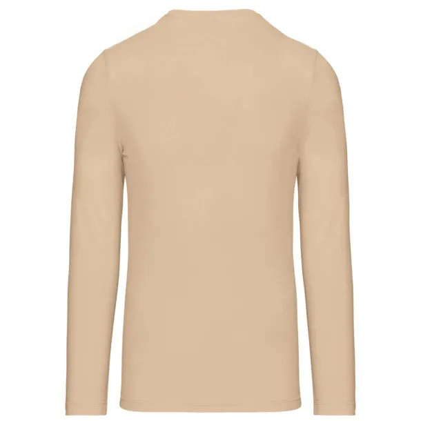  MEN'S LONG-SLEEVED V-NECK T-SHIRT - Kariban Pjesak smeđa