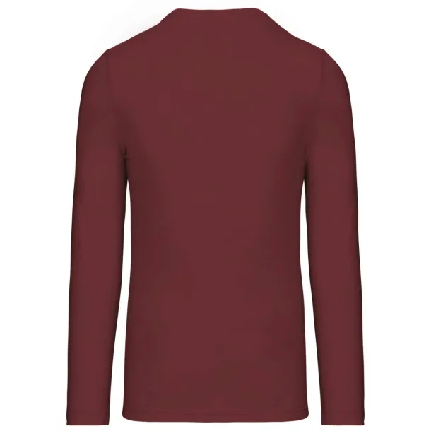  MEN'S LONG-SLEEVED V-NECK T-SHIRT - Kariban Wine