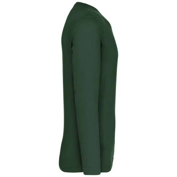  Muška V majica dugih rukava, 180 g/m2 - Kariban Tamno Kahki