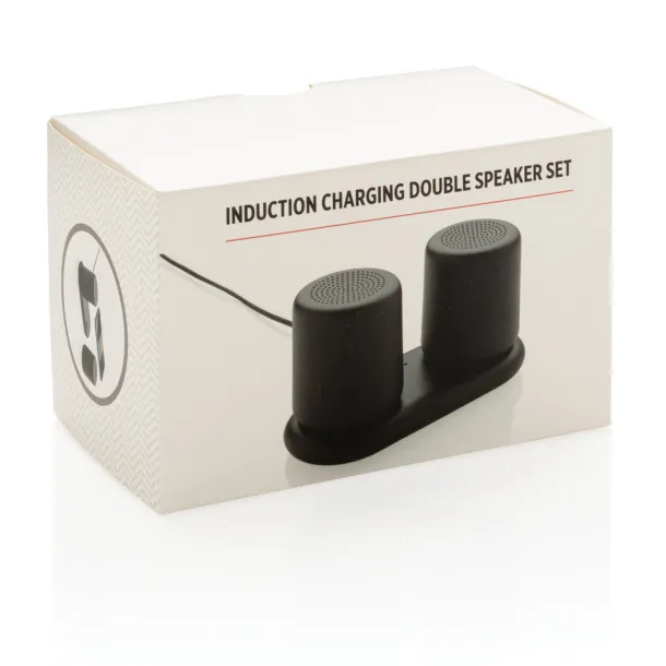  Induction charging double speaker set - XD Collection Black 