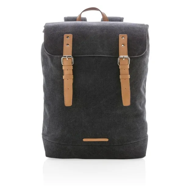  Canvas laptop backpack PVC free - XD Collection Black 