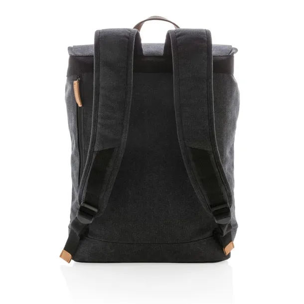  Canvas laptop backpack PVC free - XD Collection Black 