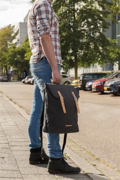  Canvas laptop backpack PVC free - XD Collection Black 