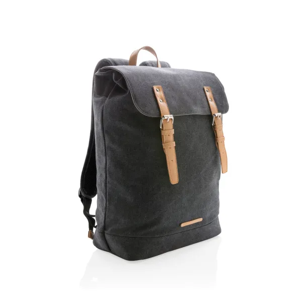  Canvas laptop backpack PVC free - XD Collection Black 