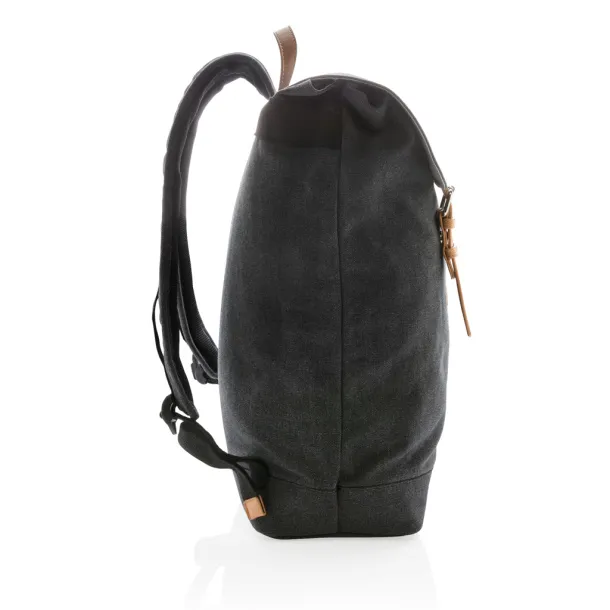  Canvas laptop backpack PVC free - XD Collection Black 