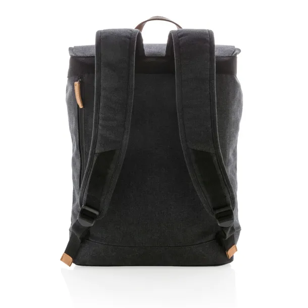  Canvas laptop backpack PVC free - XD Collection Black 