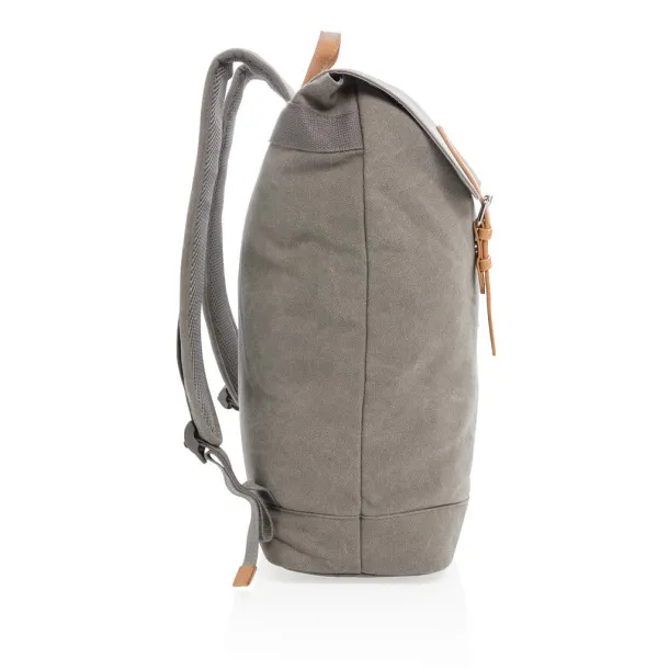  Canvas laptop backpack PVC free - XD Collection Grey 