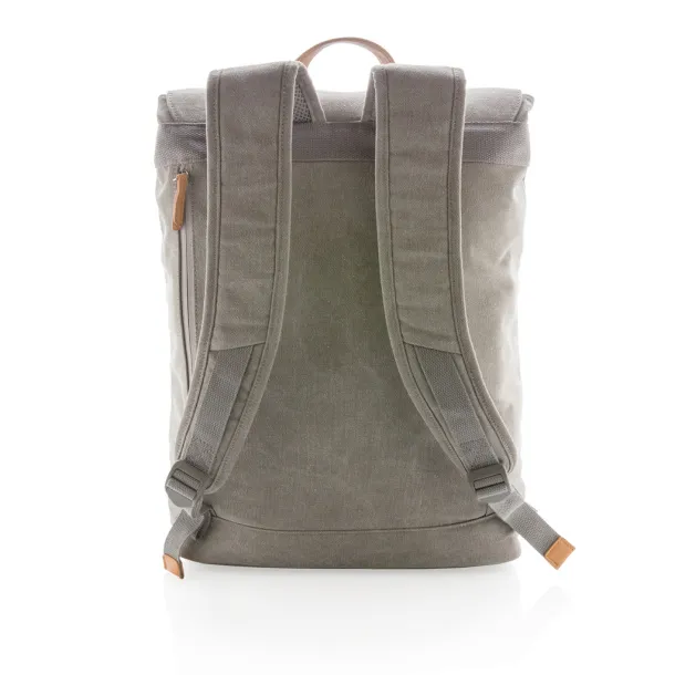  Canvas laptop backpack PVC free - XD Collection Grey 