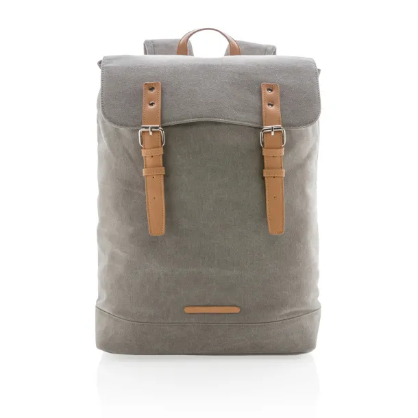  Canvas laptop backpack PVC free - XD Collection Grey 