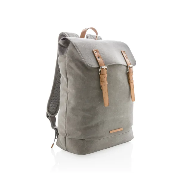  Canvas laptop backpack PVC free - XD Collection Grey 