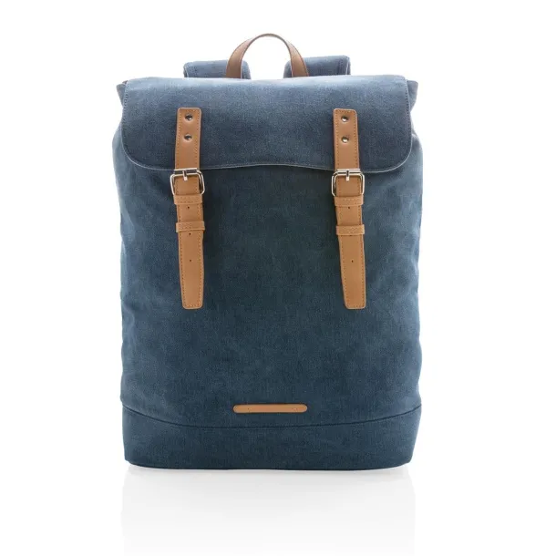  Canvas laptop backpack PVC free - XD Collection Blue 