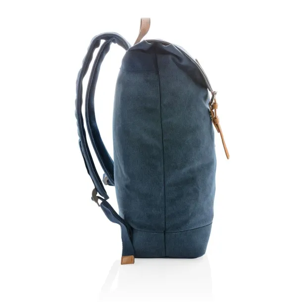  Canvas laptop backpack PVC free - XD Collection Blue 