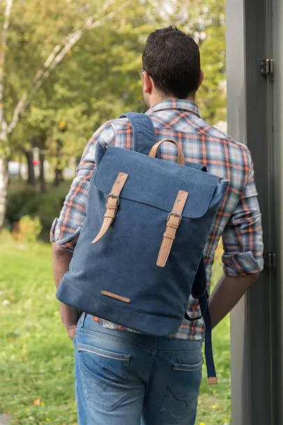  Canvas laptop backpack PVC free - XD Collection Blue 