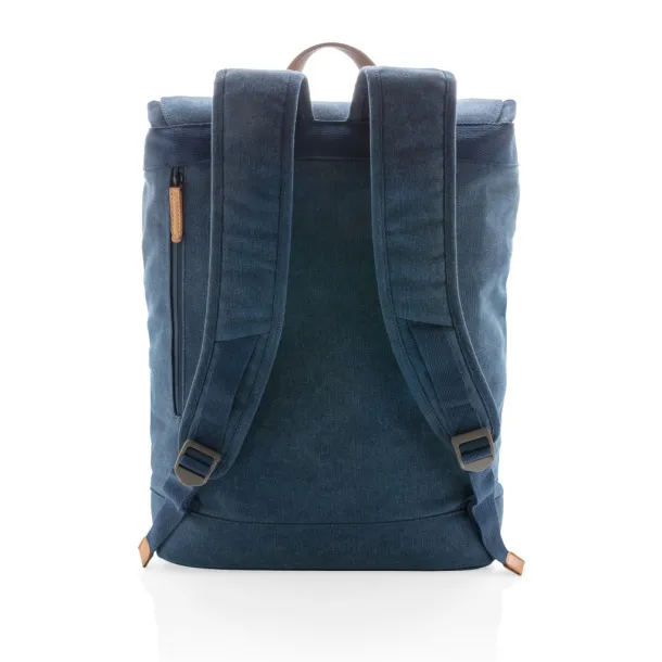  Canvas laptop backpack PVC free - XD Collection Blue 