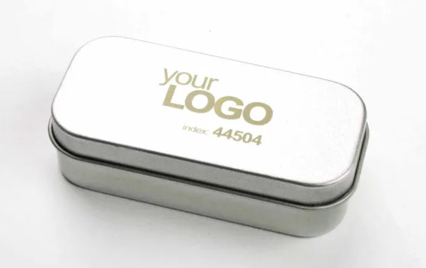  Tin box small for USB flash drive (without inset) Silver