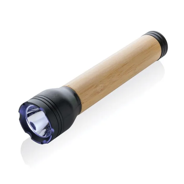  Lucid 5W RCS certified recycled plastic & bamboo torch - XD Collection Black Brown