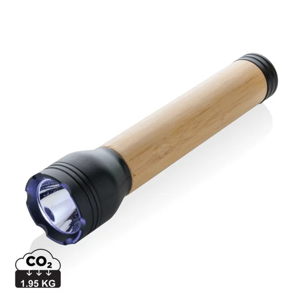  Lucid 5W RCS certified recycled plastic & bamboo torch - XD Collection Black Brown