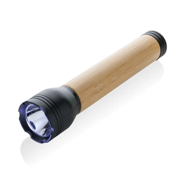  Lucid 5W RCS certified recycled plastic & bamboo torch - XD Collection Black Brown