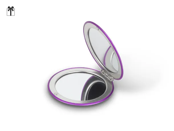 VOGUE compact metal mirror Purple