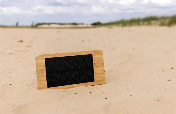  Sunwick solarna prijenosna baterija od bambusa, 10 000 mAh - XD Collection Smeđa