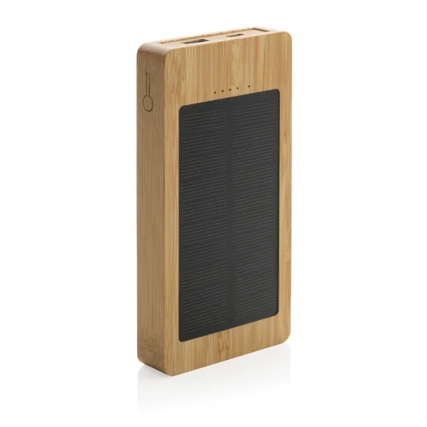  Sunwick solarna prijenosna baterija od bambusa, 10 000 mAh - XD Collection Smeđa
