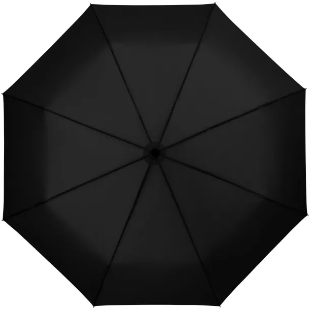 Wali 21" foldable auto open umbrella Solid black