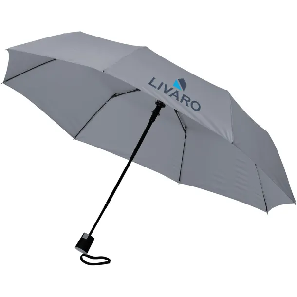 Wali 21" foldable auto open umbrella Grey