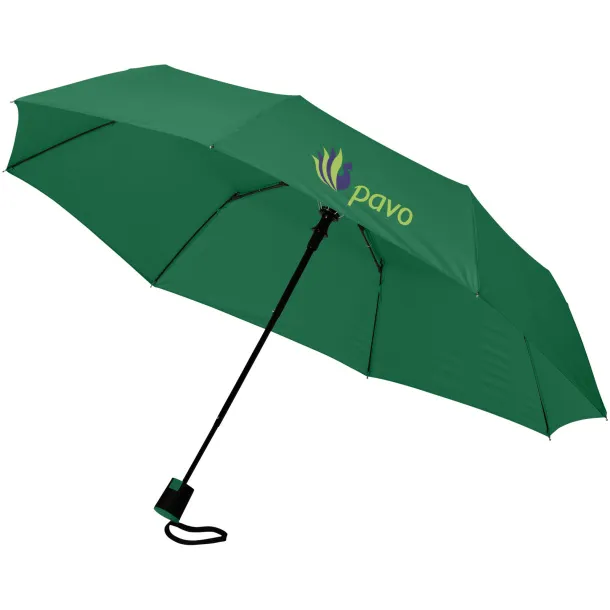 Wali 21" foldable auto open umbrella Green