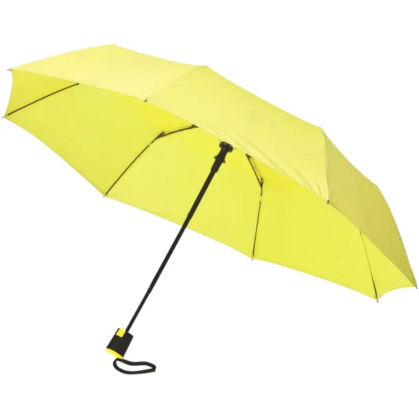 Wali 21" foldable auto open umbrella Neon green