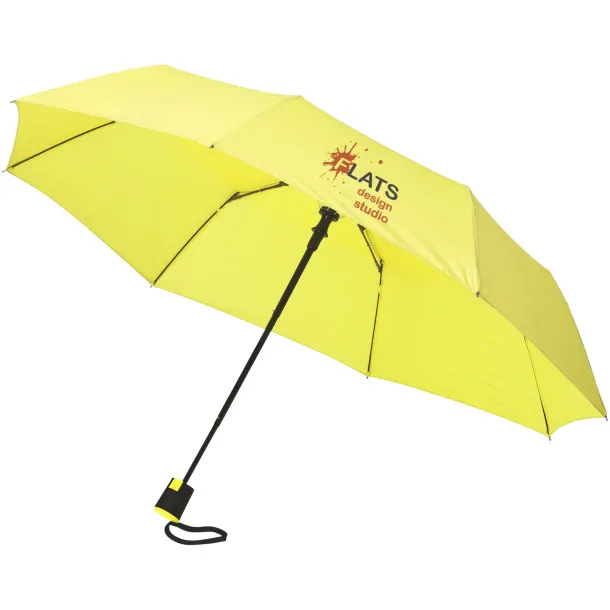 Wali 21" foldable auto open umbrella Neon green