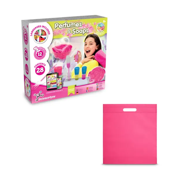 Perfume & Soap Factory Kit IV Educational game supplied with a non-woven gift bag (80 g/m²) Pink