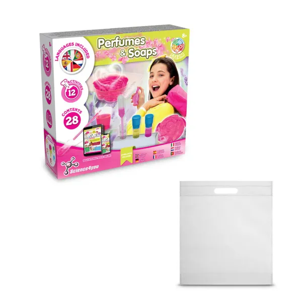 Perfume & Soap Factory Kit IV Educational game supplied with a non-woven gift bag (80 g/m²) White