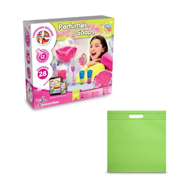 Perfume & Soap Factory Kit IV Educational game supplied with a non-woven gift bag (80 g/m²) Light green