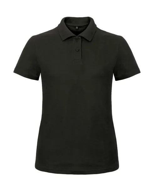  Ženska piqué polo majica, 180 g/m² - B&C Crna