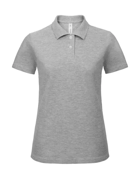  Ženska piqué polo majica, 180 g/m² - B&C Heather Grey