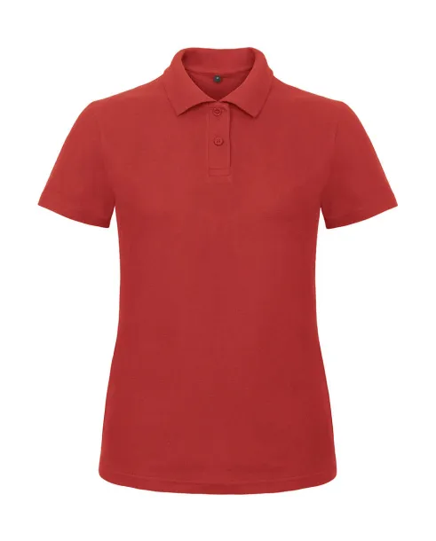  Ženska piqué polo majica, 180 g/m² - B&C Crvena