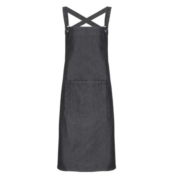  CROSS BACK ’BARISTA’ BIB APRON - Premier Black Denim