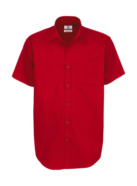  Sharp SSL/men Twill Shirt - B&C Deep Red