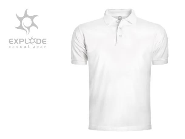 AZZURRO II Muška polo majica kratkih rukava, 180 g/m2 - EXPLODE Bijela