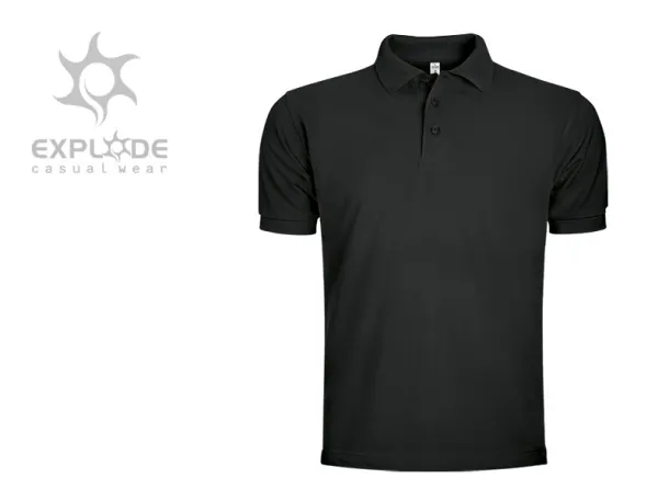 AZZURRO II Muška polo majica kratkih rukava, 180 g/m2 - EXPLODE Crna