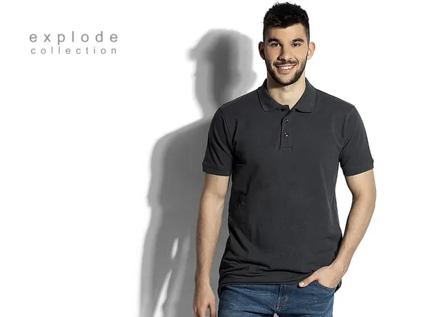 AZZURRO II Muška polo majica kratkih rukava, 180 g/m2 - EXPLODE Tamnosiva