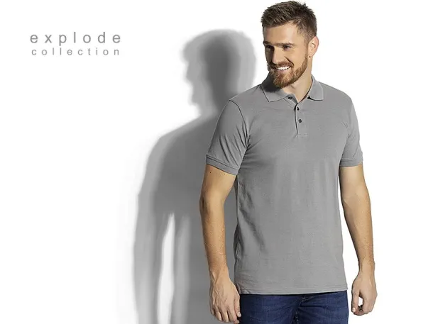 AZZURRO II Muška polo majica kratkih rukava, 180 g/m2 - EXPLODE Siva