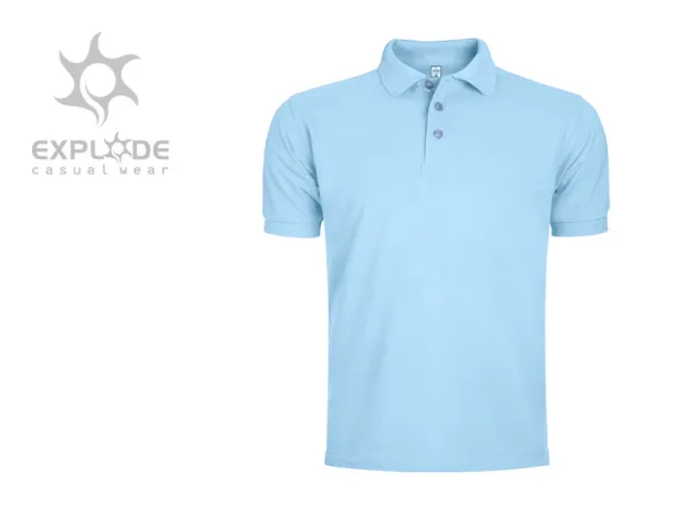 AZZURRO II Muška polo majica kratkih rukava, 180 g/m2 - EXPLODE Svijetlo plava