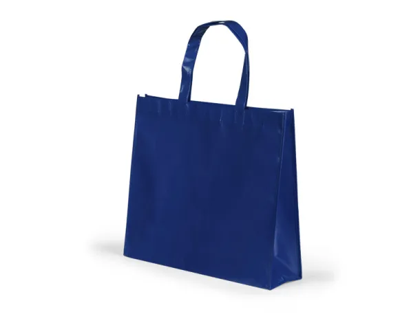 MARIPOSA laminated non woven shopping bag - BRUNO Blue