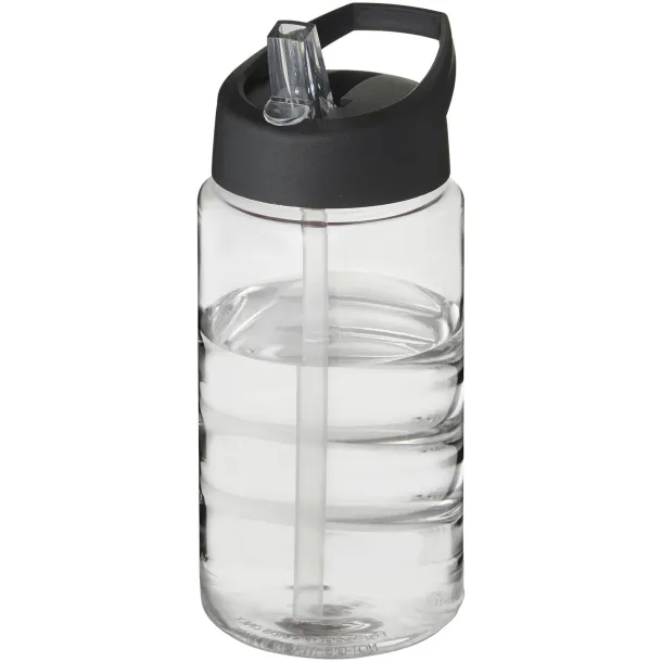 H2O Bop 500 ml spout lid sport bottle - Unbranded White Solid black