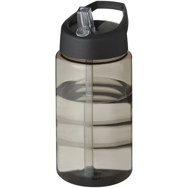 H2O Bop 500 ml spout lid sport bottle Charcoal Solid black